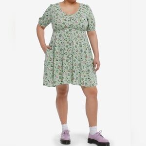 Thorn & Fable Frog Mushroom Babydoll Dress Pockets Size 5X